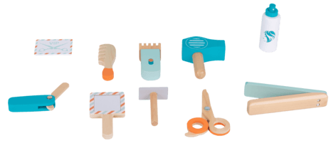 Frisørveske for barn, 11 deler, fra 3 år