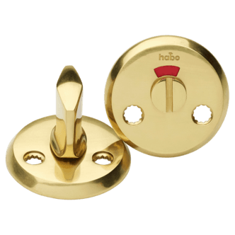 Habo WC-beslag til dør, polert messing