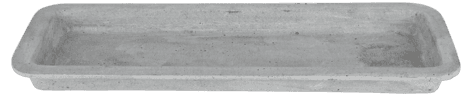 Avlangt lysfat til kubbelys, betong, 35 cm