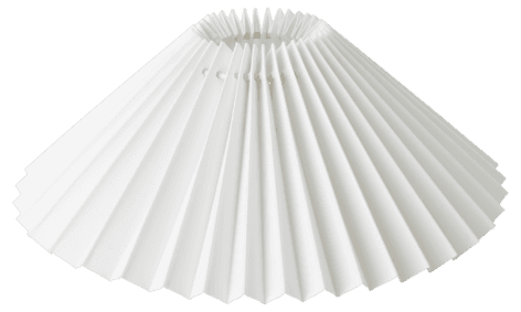 Northlight Ines plissert lampeskjerm hvit, 25 cm og 36 cm