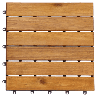 Terrasseheller balkong tre, gulvfliser 30 x 30 cm, 4-pakning