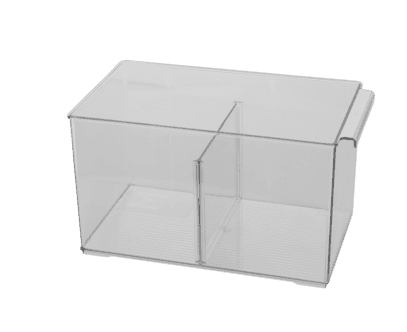 Kjøleskapsoppbevaring med skillevegg, klar