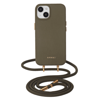 Anmiki mobildeksel med skulderreim til iPhone 15