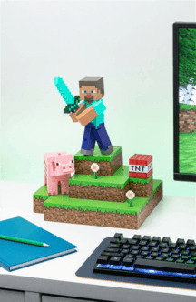 Paladone Minecraft bordlampe, Steve Diorama