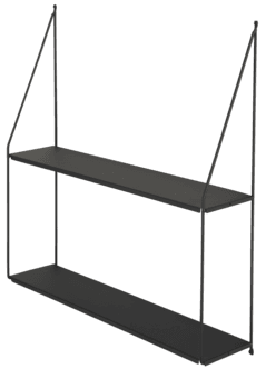 Vegghylle metall, svart