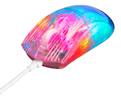 Deltaco DM330 gjennomsiktig gamingmus med RGB