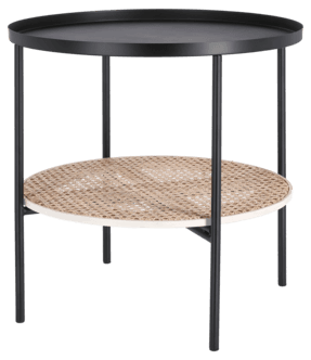 Sidebord rotting og metall, 45 cm