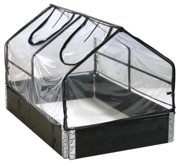 Lavt drivhus til pallekarm, plastovertrekk, 120 x 80 x 60 cm