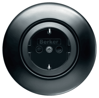 Hager serie 1930 énveis innfelt stikkontakt med ramme, plast