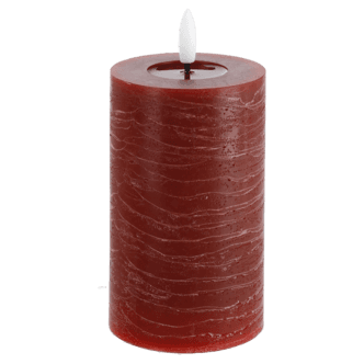 Kubbelys LED rød med flammende lys