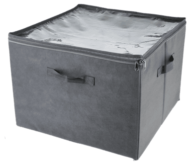 Skohylle i tekstil med justerbare rom, 44,5x44,5x32 cm