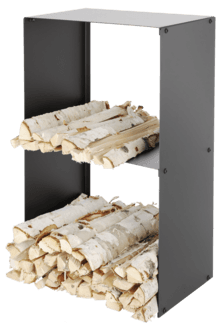 Høy vedholder i metall, innendørs, 69,5 cm