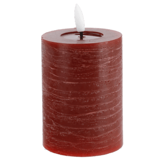 Kubbelys LED rød med flammende lys