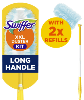 Swiffer Duster XXL Kit, støvkost med teleskopskaft, 2 refiller