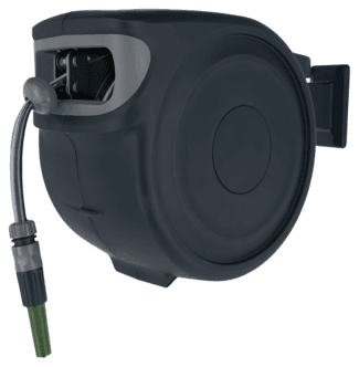 Automatisk slangetrommel til vegg, svingbar, 25 meter