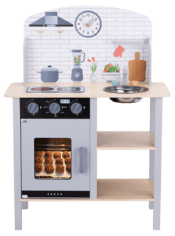 Lekekjøkken i tre med koketopp, stekeovn og oppvaskbenk, fra 3 år