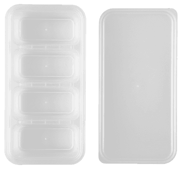 Fryseform med flere rom, porsjonsform