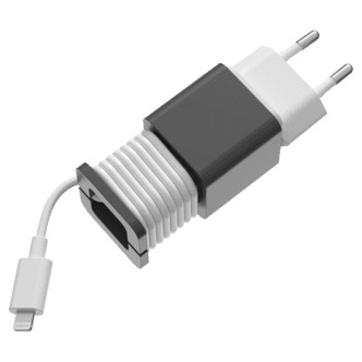 USB-C- til Lightning-lader med kabel og holder, PD, 1 m, 3 A, 20 W