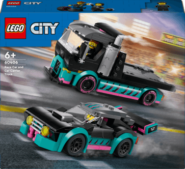 LEGO City racerbil og transporttrailer 60406, fra 6 år