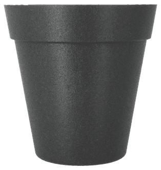 Plantepotte i isopor, svart