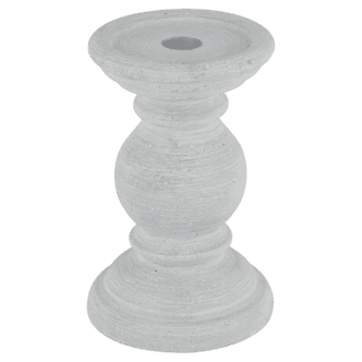 Lysestake for stakelys og kubbelys, grå
