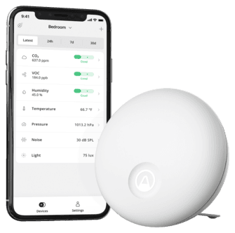 Airthings Wave Enhance innendørs luftkvalitetsmåler
