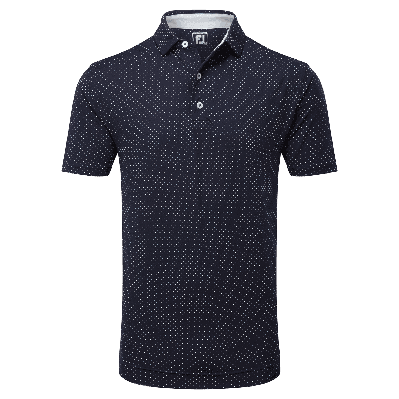 Footjoy Stretch Lisle Dot Print, piqueskjorte, herre