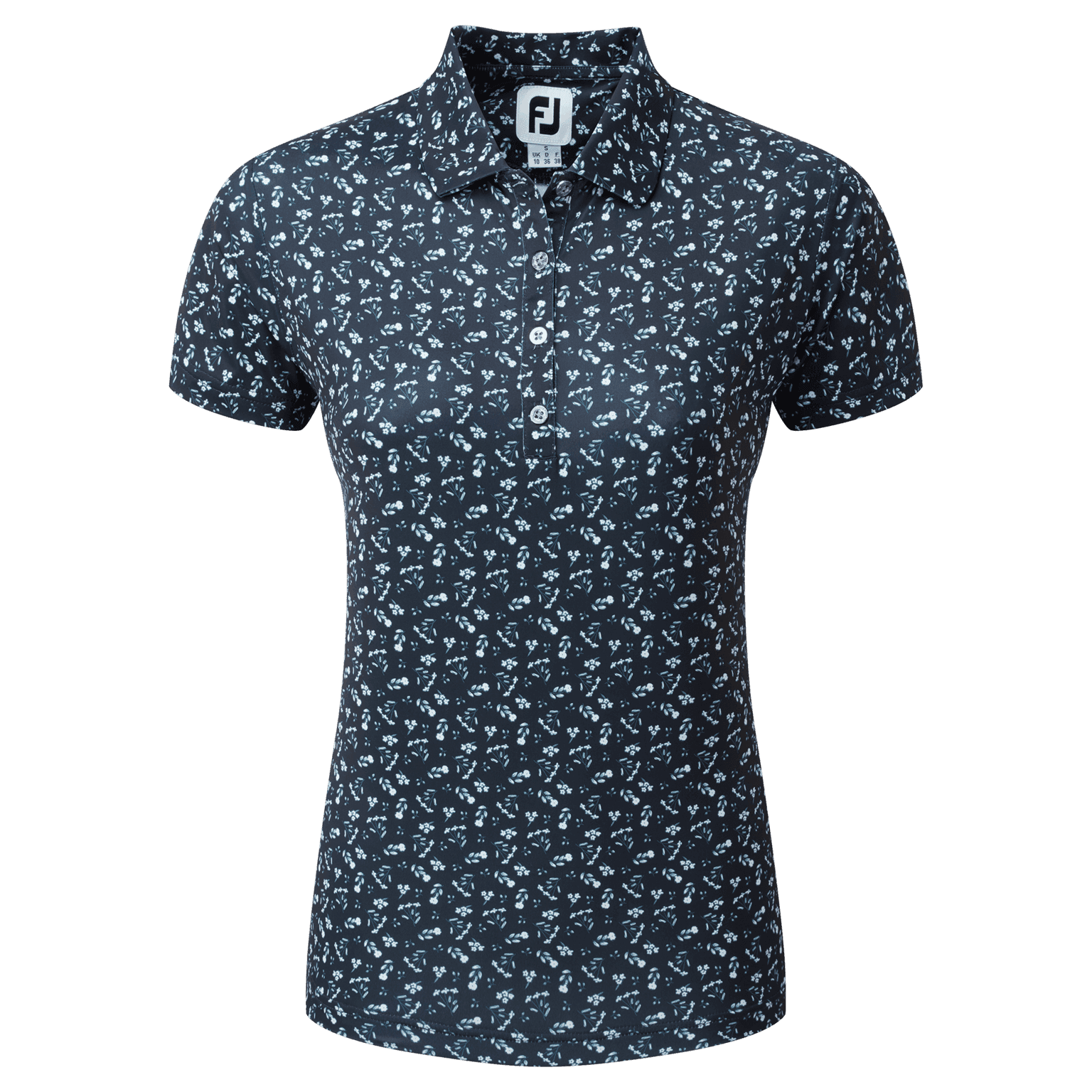 Footjoy Floral Print, piqueskjorte, dame