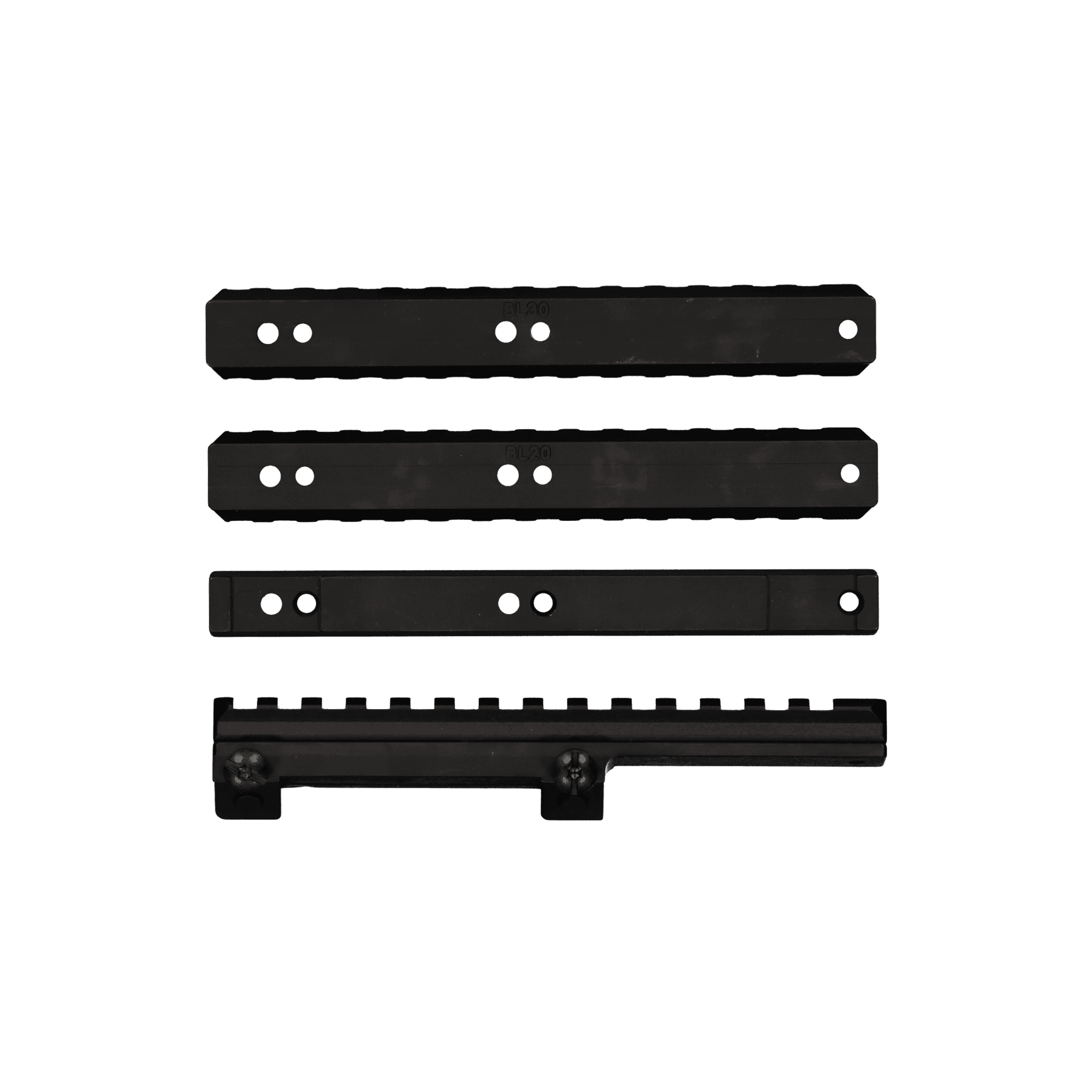Talley Modular Rail Kit for Blaser. Includes Saddle mount, three interchangeable Picatinny Rails (0, 20, and 30 MOA) and Base compatible with Steel Rings