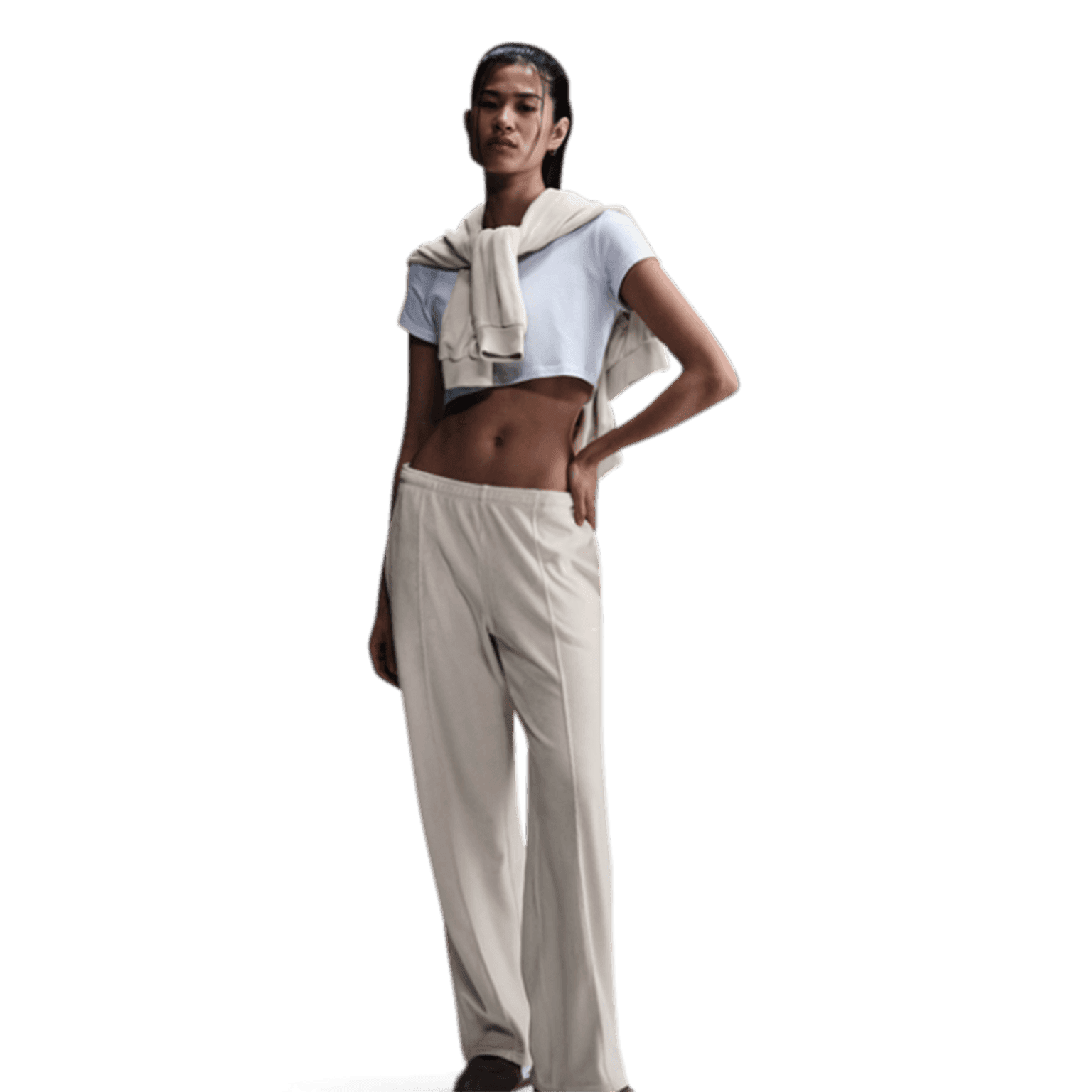 Nike Chill Knit Mid-Rise Velour Trousers, bukse, dame