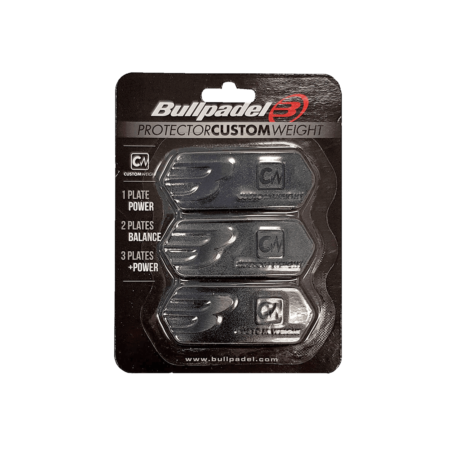 BullPadel Protector Custom Weight 3X3Gr, vektplatesystem, padelracket