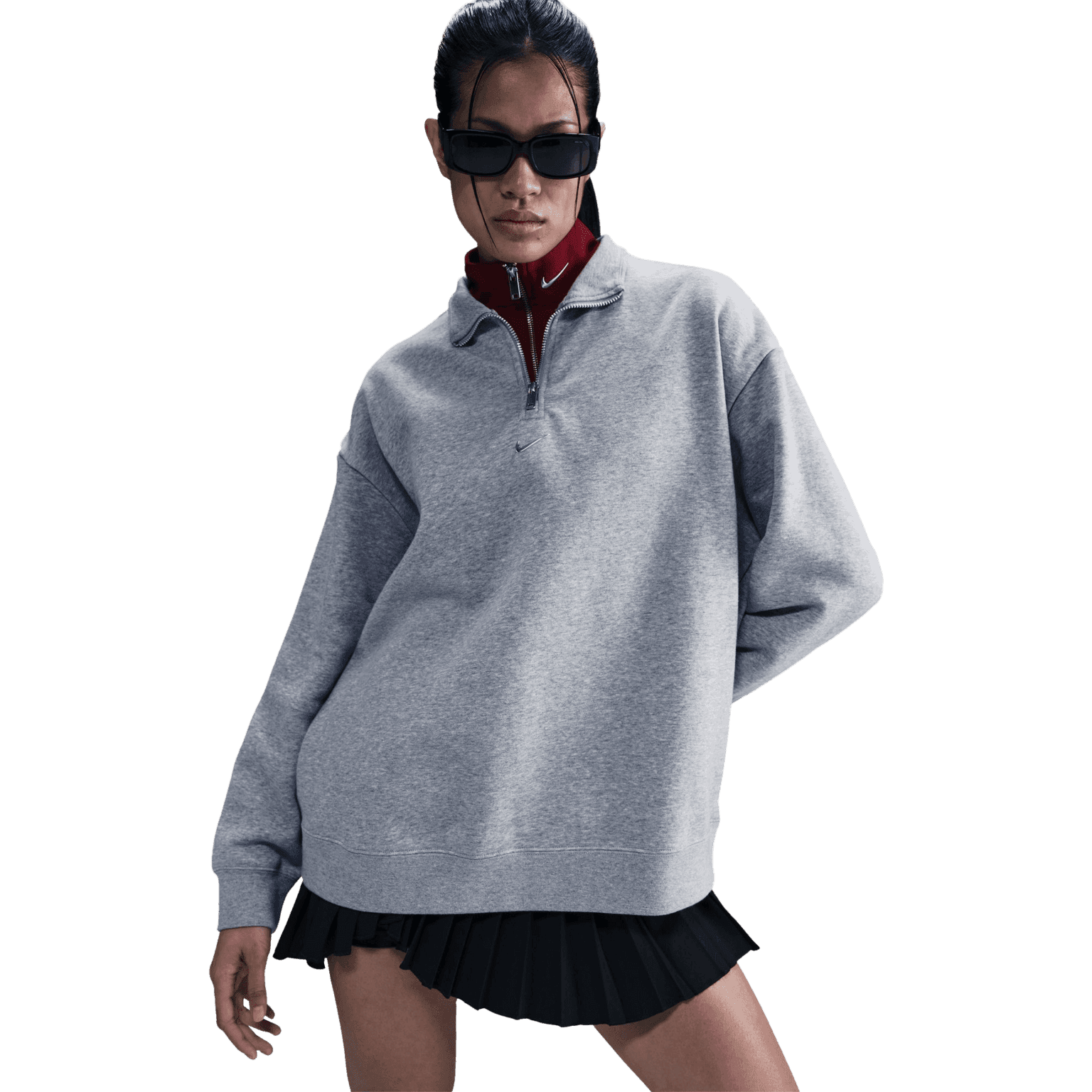 Nike Sportswear Fleece Quarter-Zip Sweatshirt, genser, dame