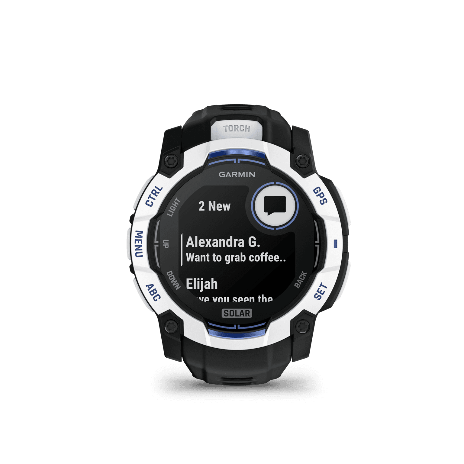 Garmin Instinct 3 LTD, 50mm, Solar, Whitestone w/ Black Strap, multisportklokke, smartklokke