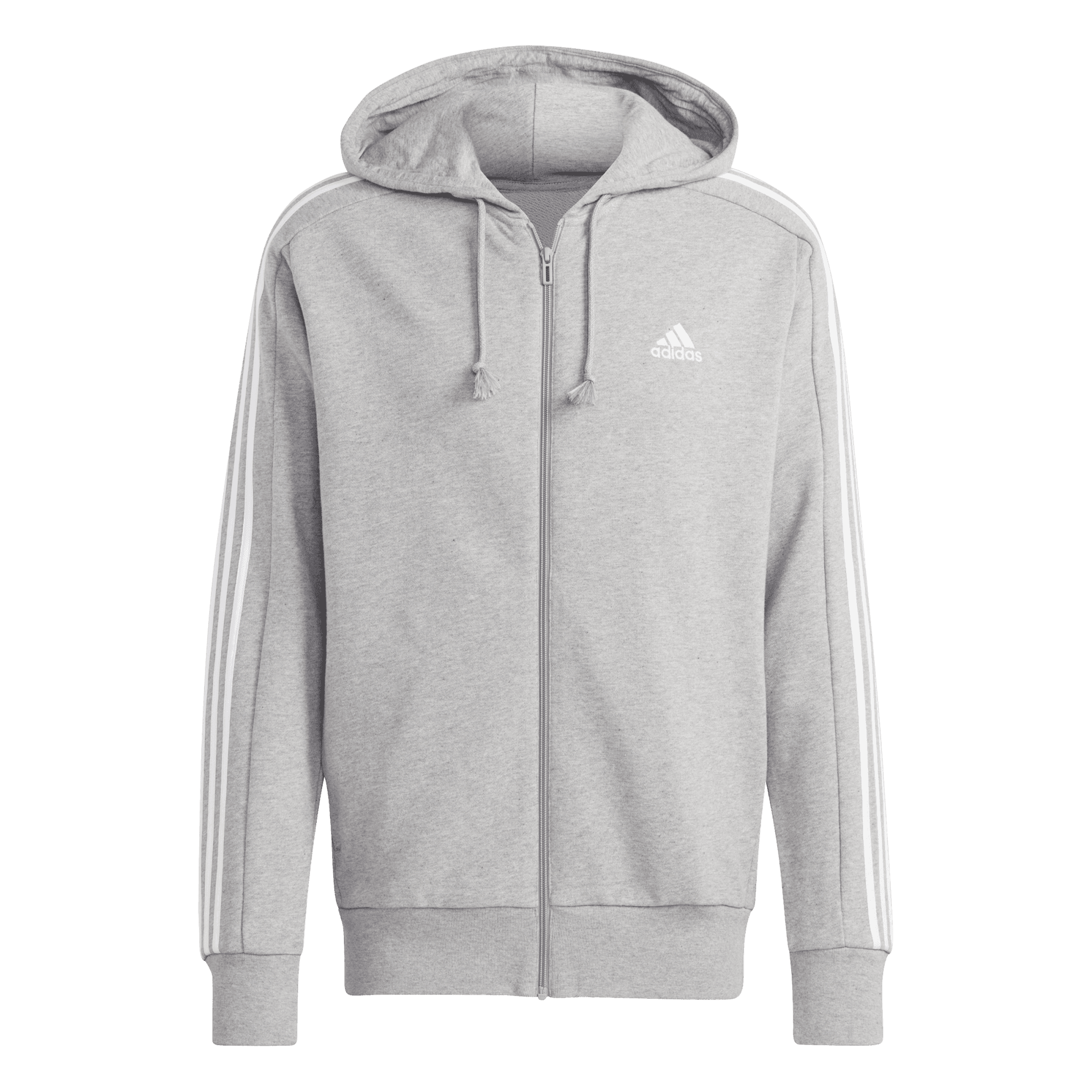 adidas French Terry 3-Stripes Full-Zip Hoodie, hettjakke, herre