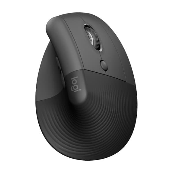 Logitech Lift Vertikal Ergonomisk mus, grafitt/svart (Retur, kun testet og returnert med en gang)