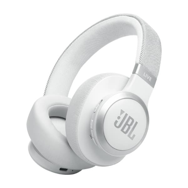 JBL Live 770 trådløse Over-Ear støydempende hodetelefoner, hvit (Returnert innen 60 dager - Produktet er i orden)