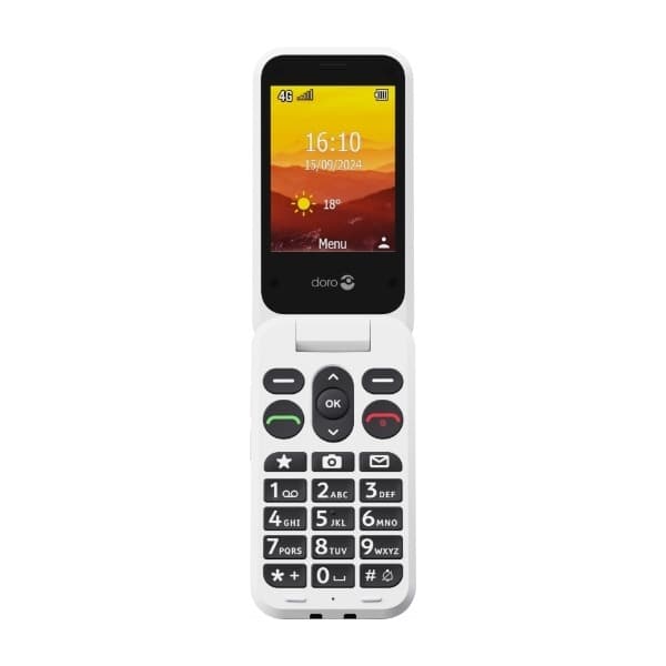 Doro Leva L31 mobiltelefon, rød/hvit (Retur fra service)