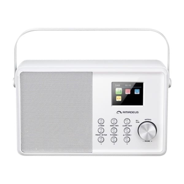 Amadeus Cornetto MK2 bærbar DAB+, hvit (Returnert innen 60 dager - Produktet er i orden)
