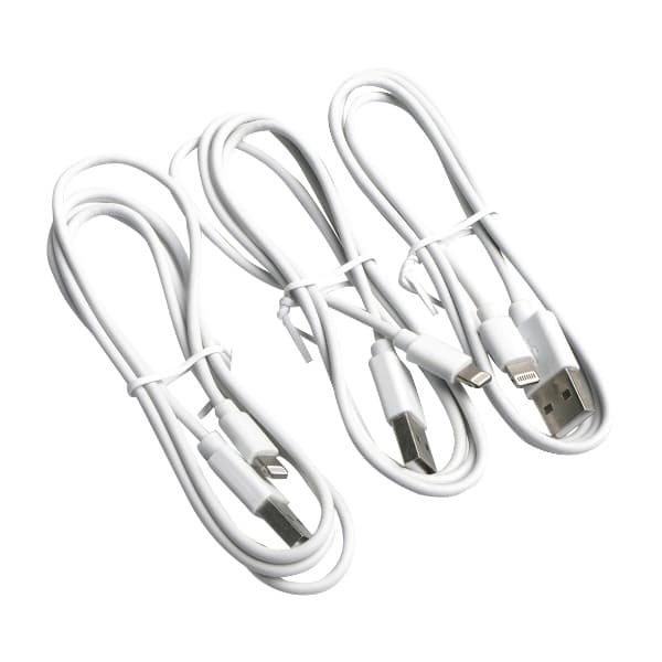 Eletra USB-Lightning kabel 1M 3PCS, hvit