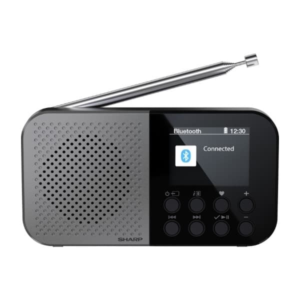 Sharp OSAKA bærbar digital radio, Storm Grey (Byttet innen 60 dager - produktet er brukt)