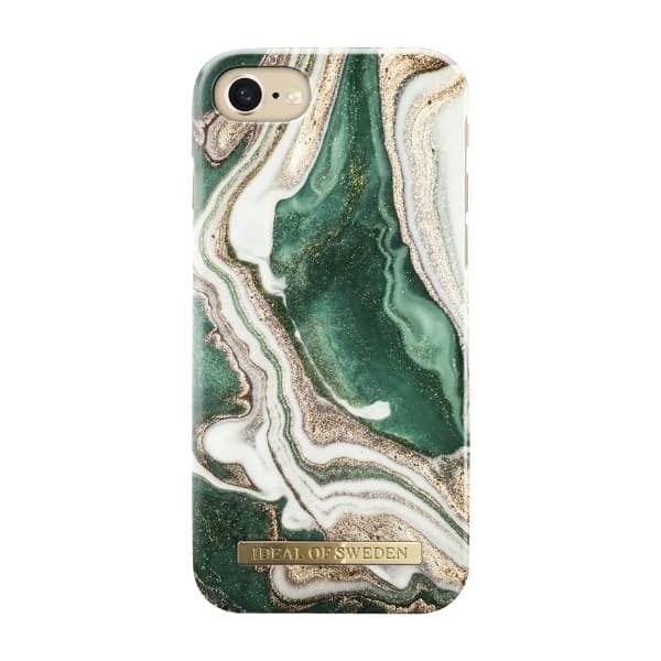 IDEAL OF SWEDEN iPhone SE (2022)/SE (2020)/8/7/6S/6 deksel, golden jade marble