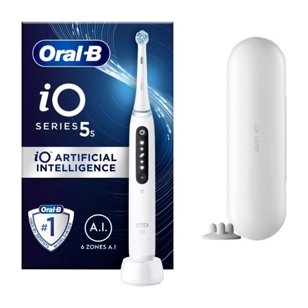 Oral-B iO Series 5S elektrisktannbørste, Quiet white (Siste sjanse - utgående produkt)