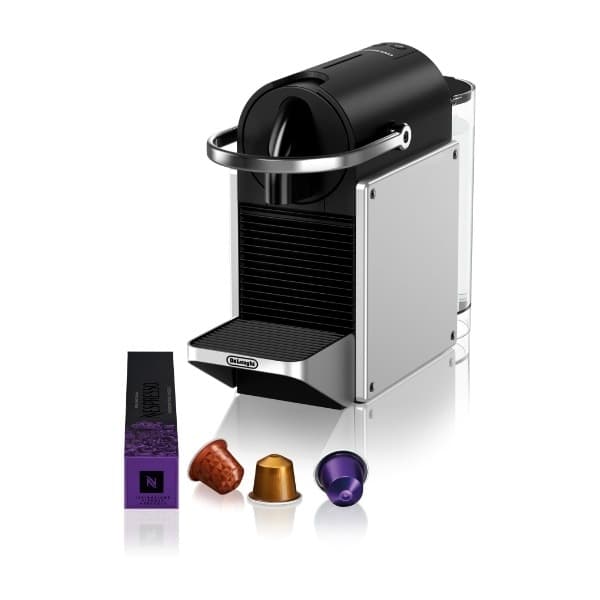 Nespresso Pixie kapselmaskin By Delonghi, sølv (Demoprodukt)