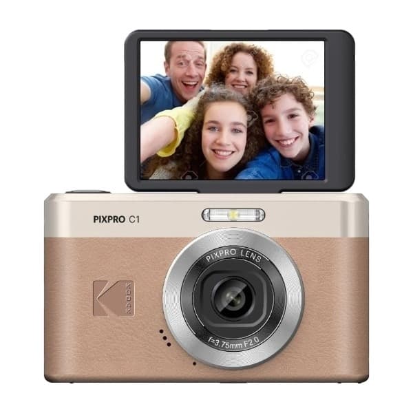KODAK PIXPRO C1 digitalkamera, brun (Returnert innen 60 dager - Produktet er i orden)