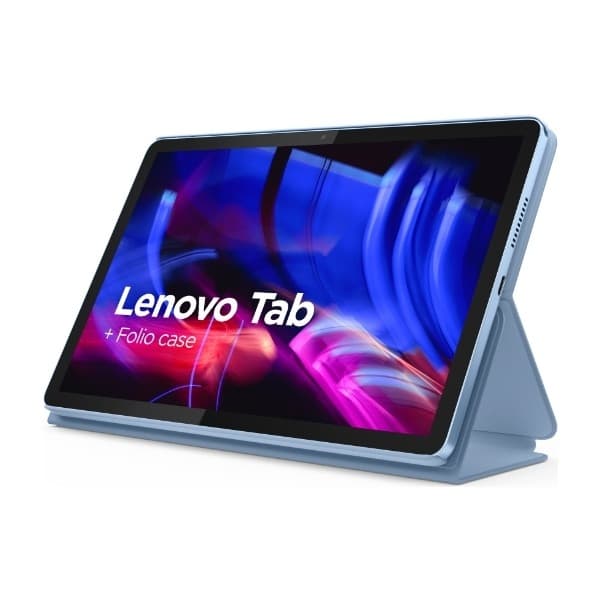 Lenovo Tab 10,1" (inkl. folio case) Wi-Fi 128 GB nettbrett, Polar Blue (Byttet innen 60 dager - produktet er brukt)