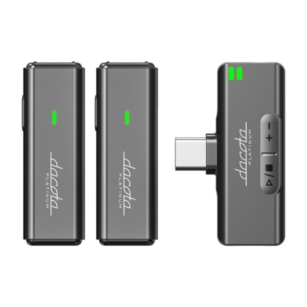 Dacota Platinum trådløst lavalier-mikrofonsystem, USB-C, svart (Returnert innen 60 dager - Produktet er i orden)