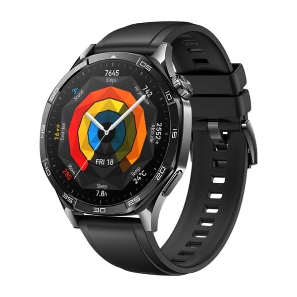 HUAWEI WATCH GT 5 46 mm smartklokke, svart (Retur fra service og er reparert)