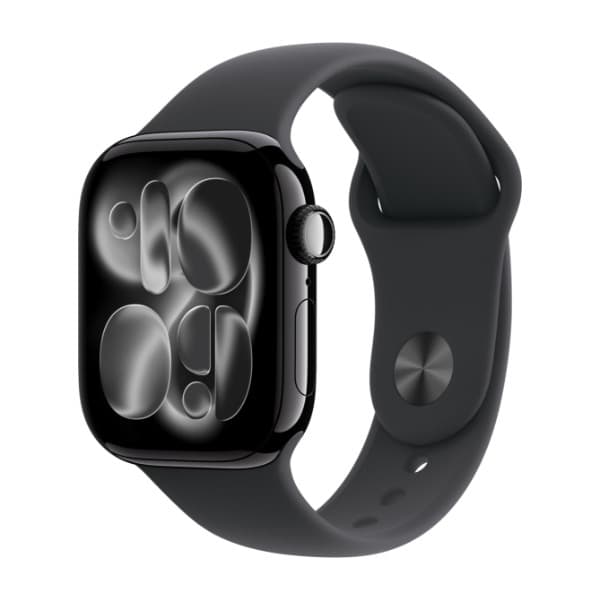 Apple Watch Series 11 GPS 42 mm gagatsvart aluminum, svart sport band - S/M (Demoprodukt)