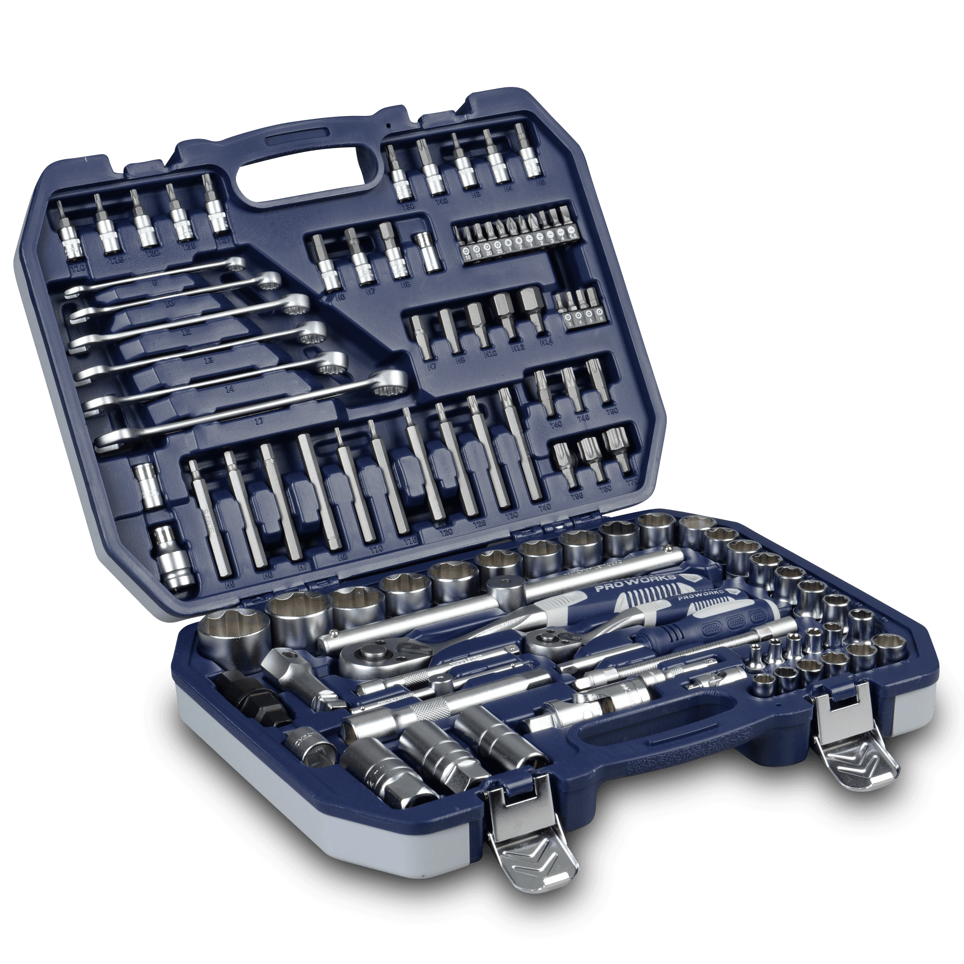 Skiftenøkkelsett Proworks Cross/MC 104stk