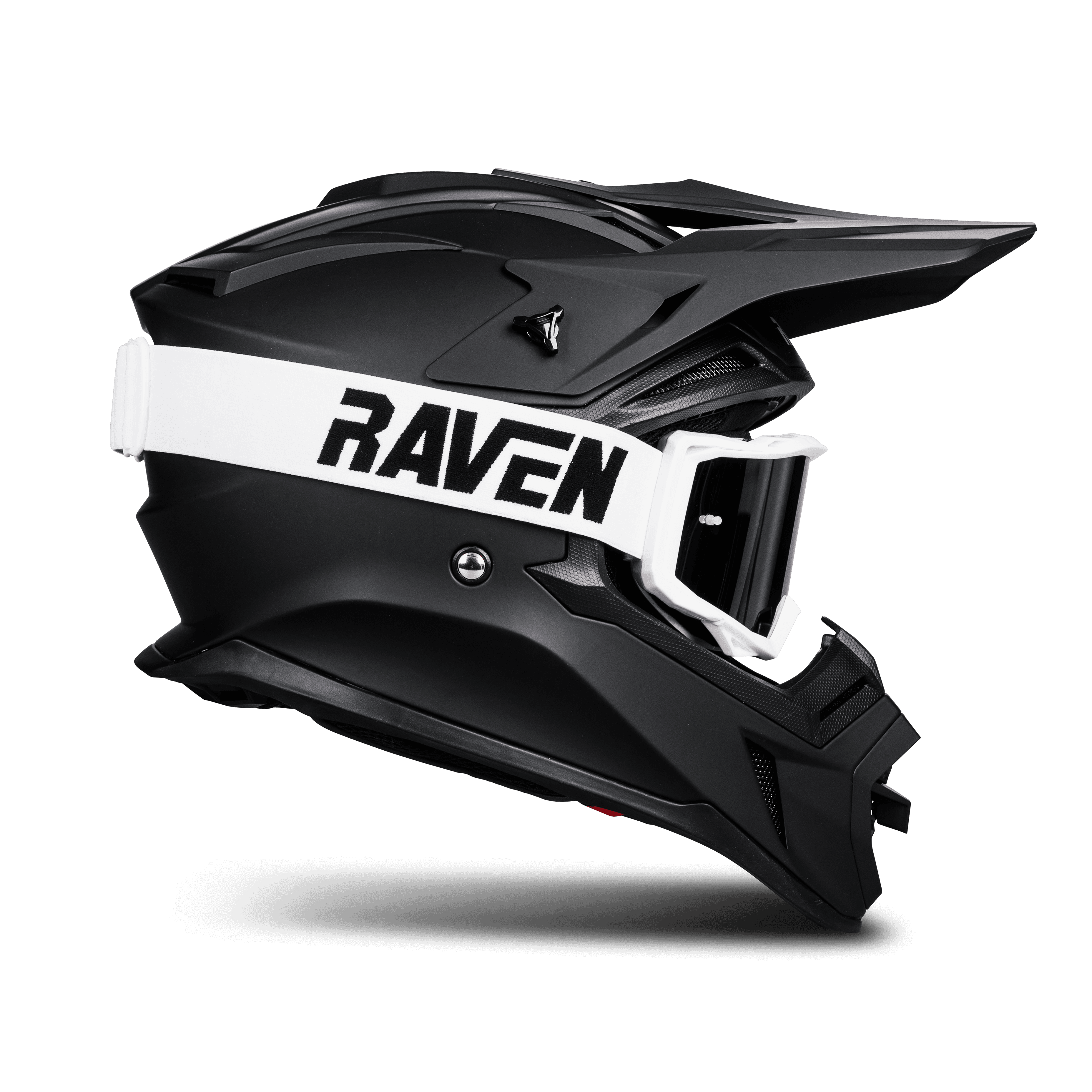 Crosshjelm Raven Airborne EVO + Crossbriller Sniper Crew Hvit